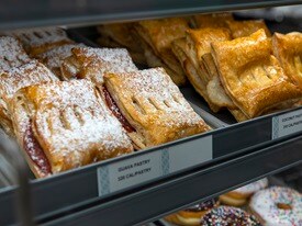 Pastries in the bakery case