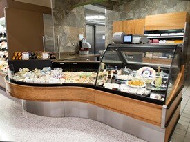 Deli specialty cheese display