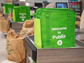 Welcome to Publix reusable bags on register 