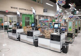 Multiple self-checkout registers 