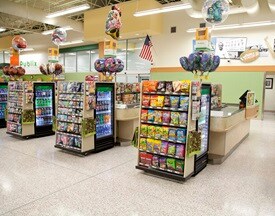 Three Publix registers on front end 