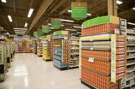 Grocery display in store
