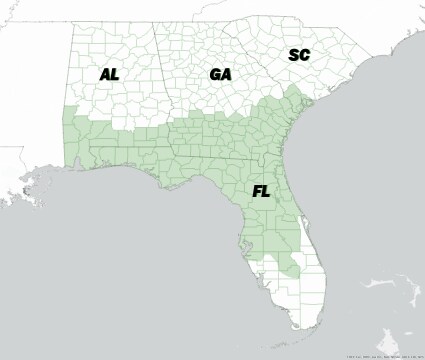 Florida, South Georgia, South Alabama Area