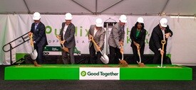 Publix executives and Louisville Mayor Greg Fischer turn dirt during Publix's groundbreaking ceremony in Louisville, Kentucky. This will be Publix's 1st store in the Commonwealth of Kentucky.