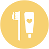 icon of toothbrush and toothpaste